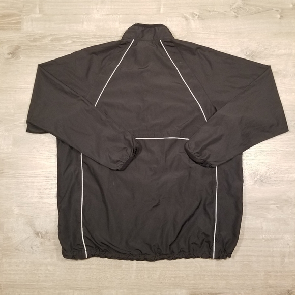 Vintage Nike Anorak 1/2 Zip Pullover Windbreaker Jacket Mens Large Black Swoosh - Picture 6 of 8
